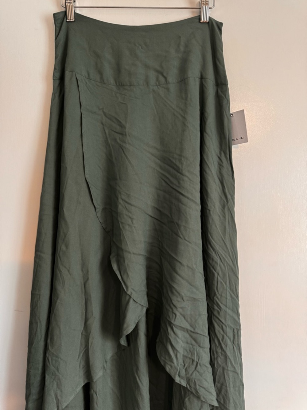 Flowy Olive Green Swim skirt Cover-up - Picture 2 of 7